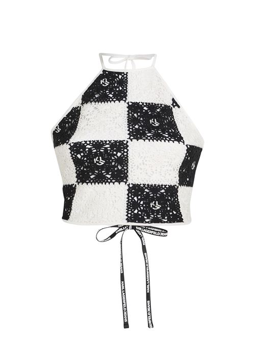 Top bianco e nero in poliestere Karl Lagerfeld jeans | A2W18003998